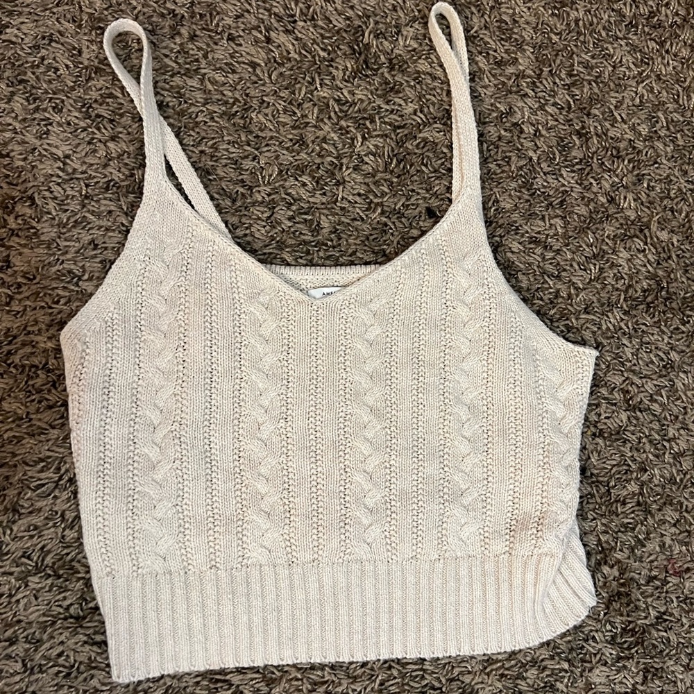 cropped knit tank top